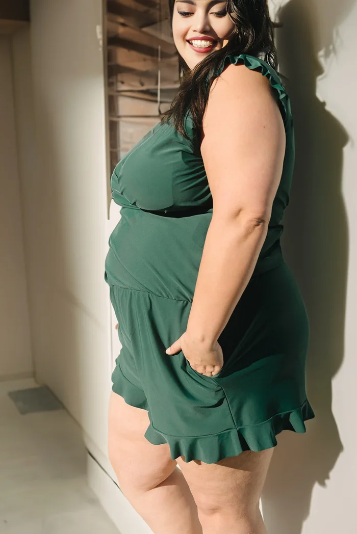 Badedrakt i ett stykke med innebygd bh og leggings