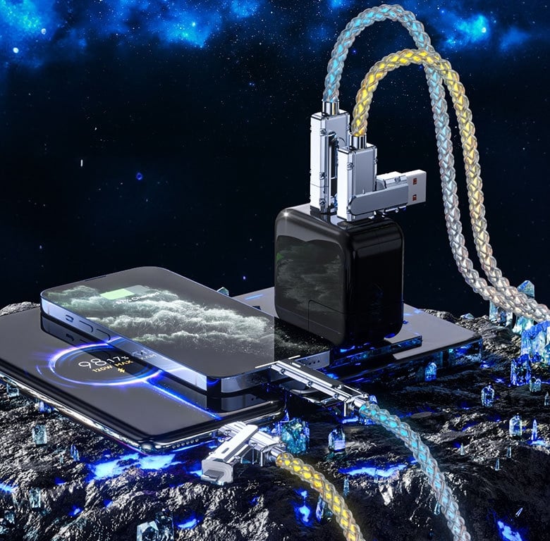 🎁Fire-I-Ett Fargerik Lys Datakabel