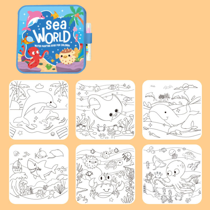 🌈 Stillebok med vanntegning for barn 🌈