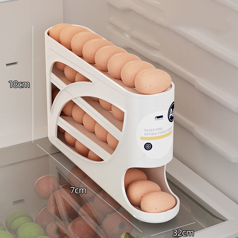 Rullbar oppbevaringsboks for egg