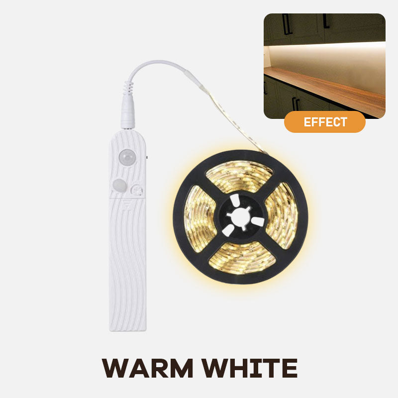 🔋✨ Bevegelsessensor LED Strip Light med batteriboks