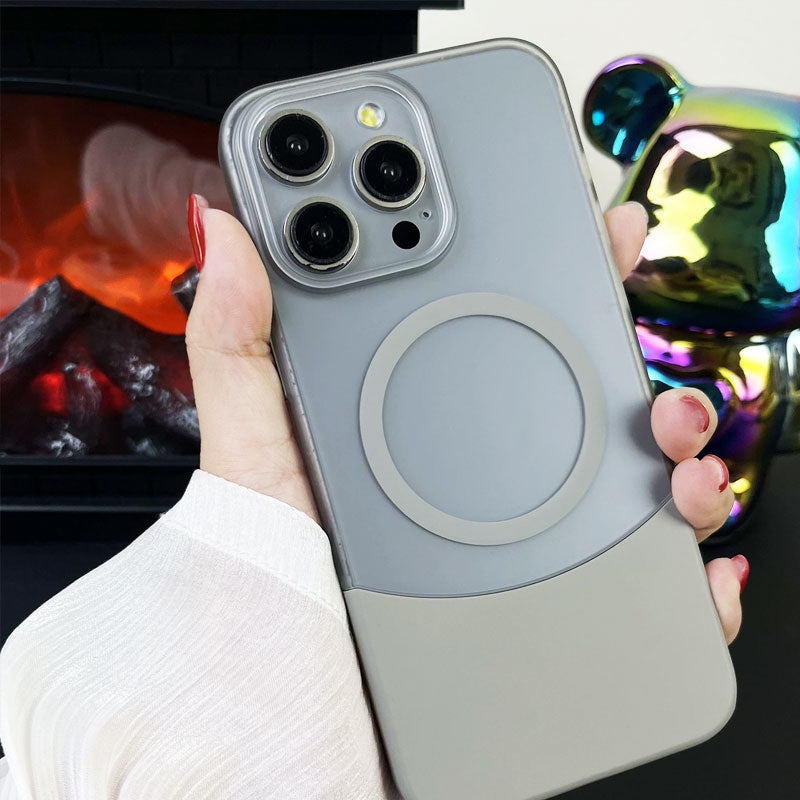 Kreativt etui med frostet kontraststikk