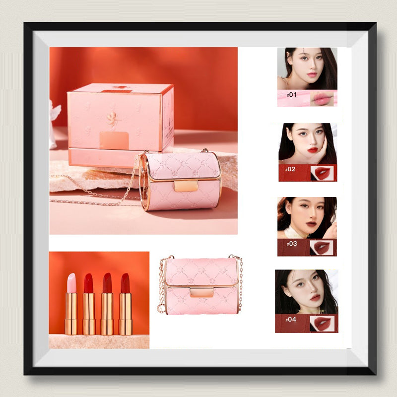 💄Leppestiftsett i skinnveske💄
