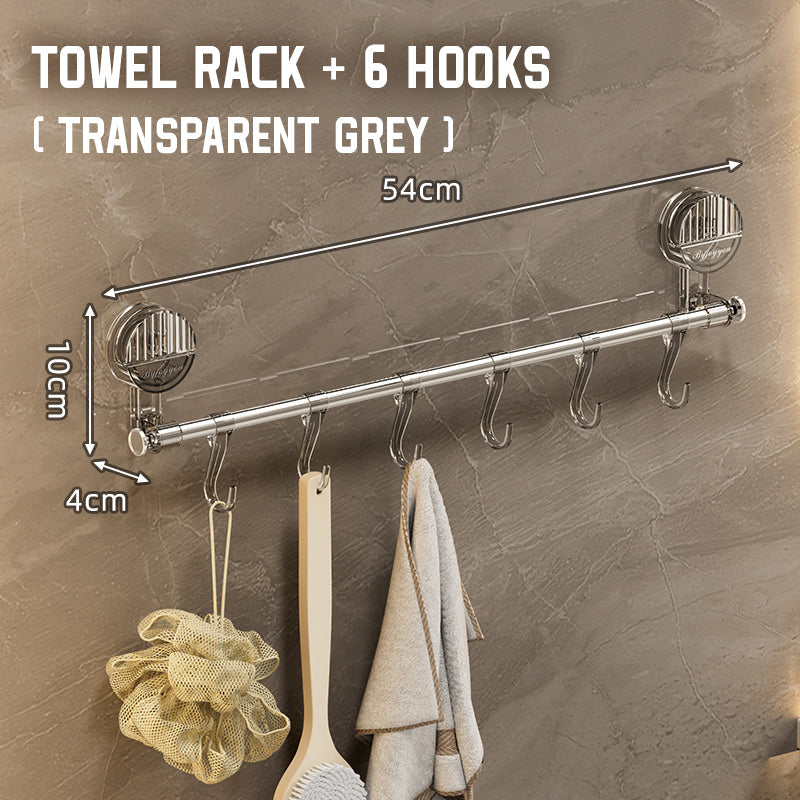 Sterkt uttrekkbart håndklestativ med sugekopp