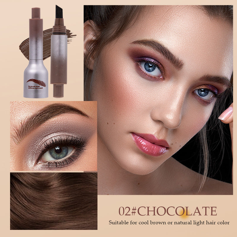Langtidsholdbar fargeutviklende øyenbrynstint med stor pensel/antikladd presset øyenbrynsblyant