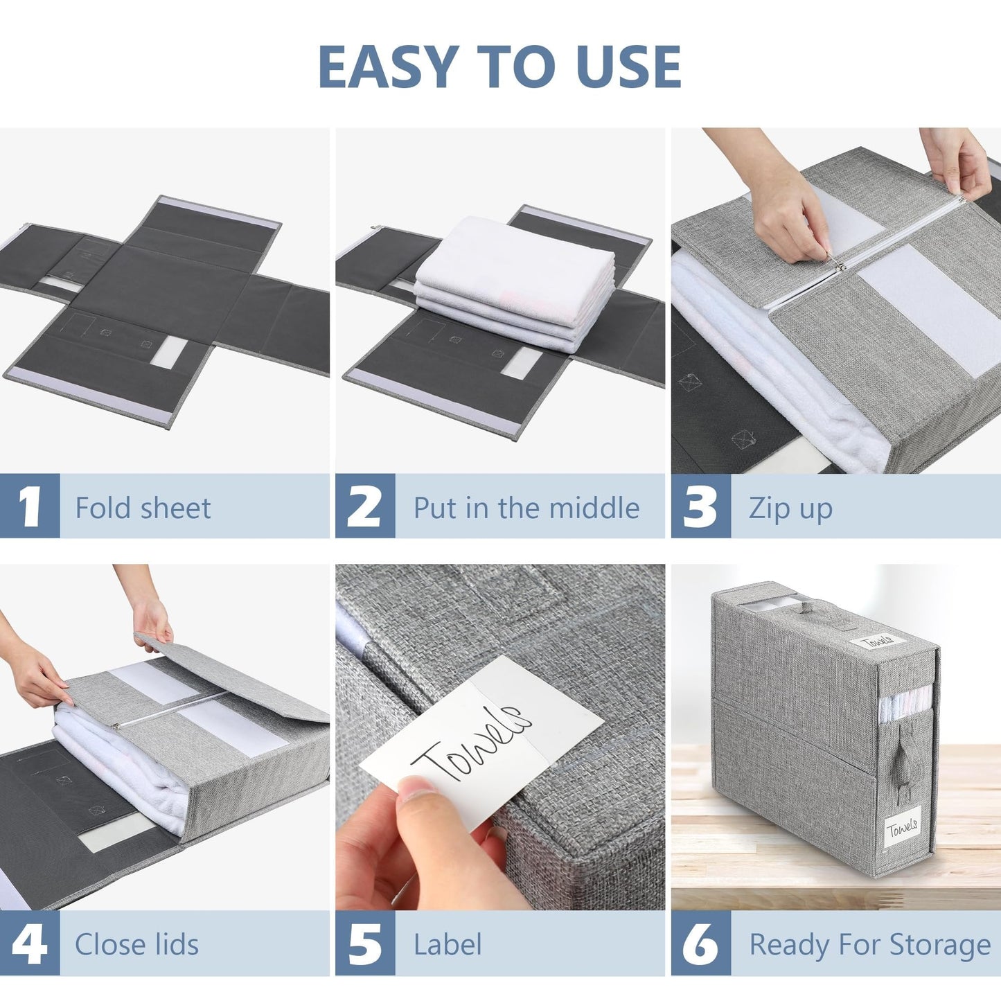 🔥Sammenleggbare skapoppbevaringsbokser