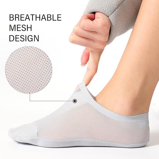 🔥Ultratynne, sklisikre ComBed No Show-sokker i bomull