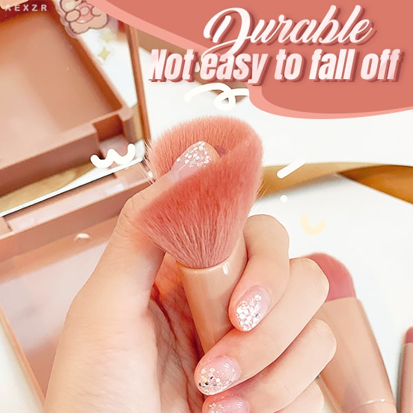 Reisesett med sminkebørster i 5 deler