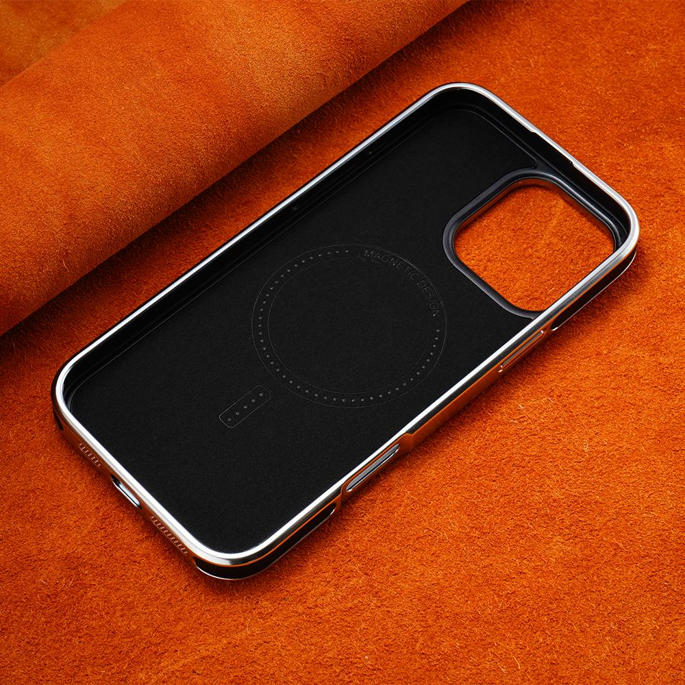 MagSafe magnetisk telefonveske i skinn - førsteklasses mykt skinn med forbedret grep