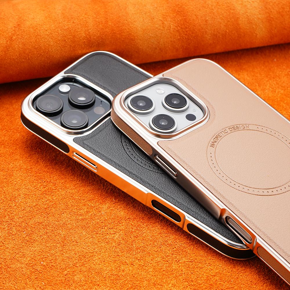 MagSafe magnetisk telefonveske i skinn - førsteklasses mykt skinn med forbedret grep