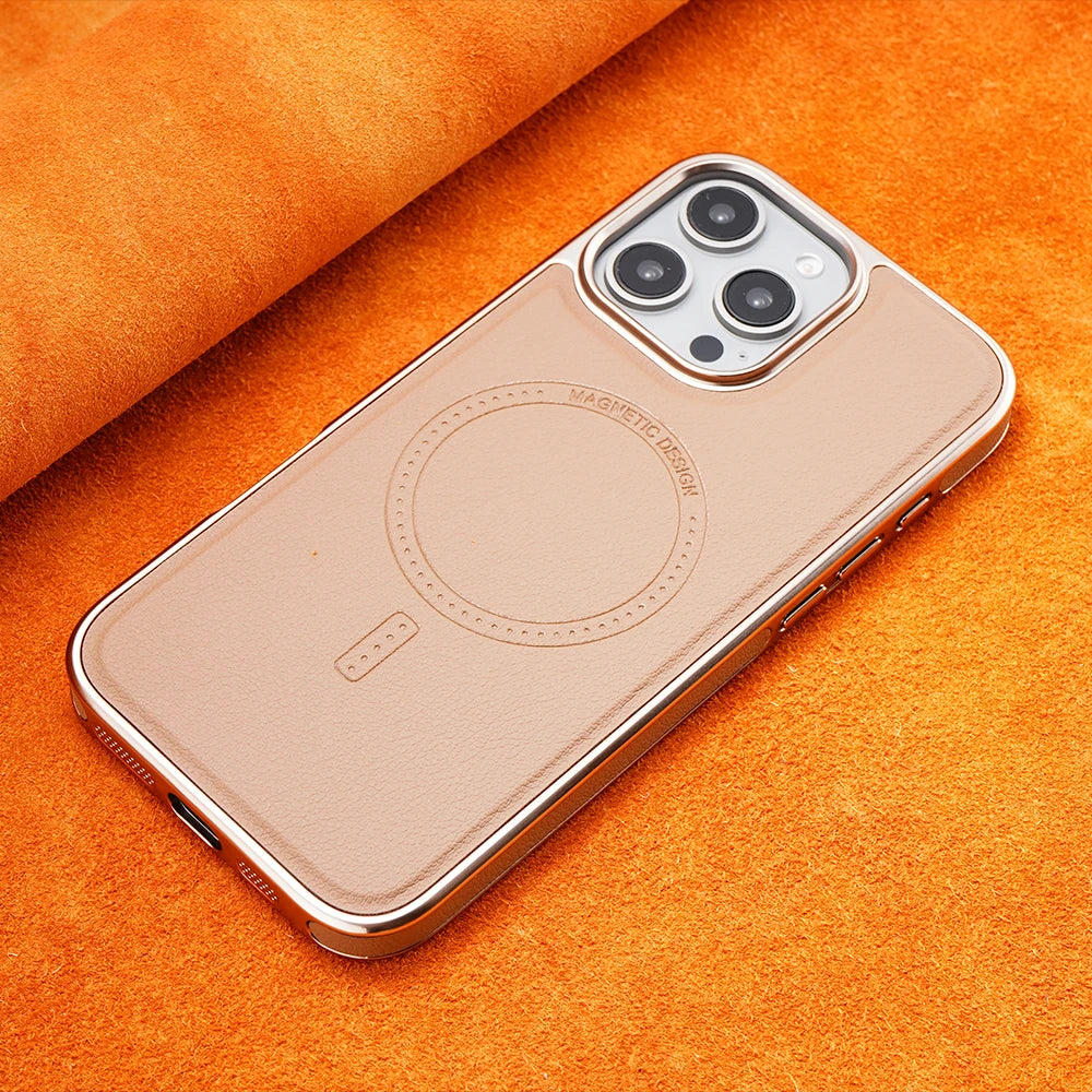 MagSafe magnetisk telefonveske i skinn - førsteklasses mykt skinn med forbedret grep