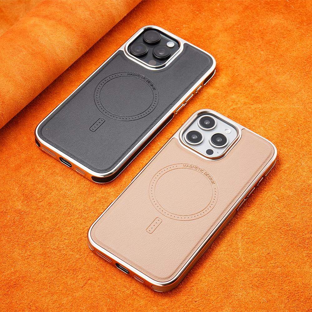 MagSafe magnetisk telefonveske i skinn - førsteklasses mykt skinn med forbedret grep