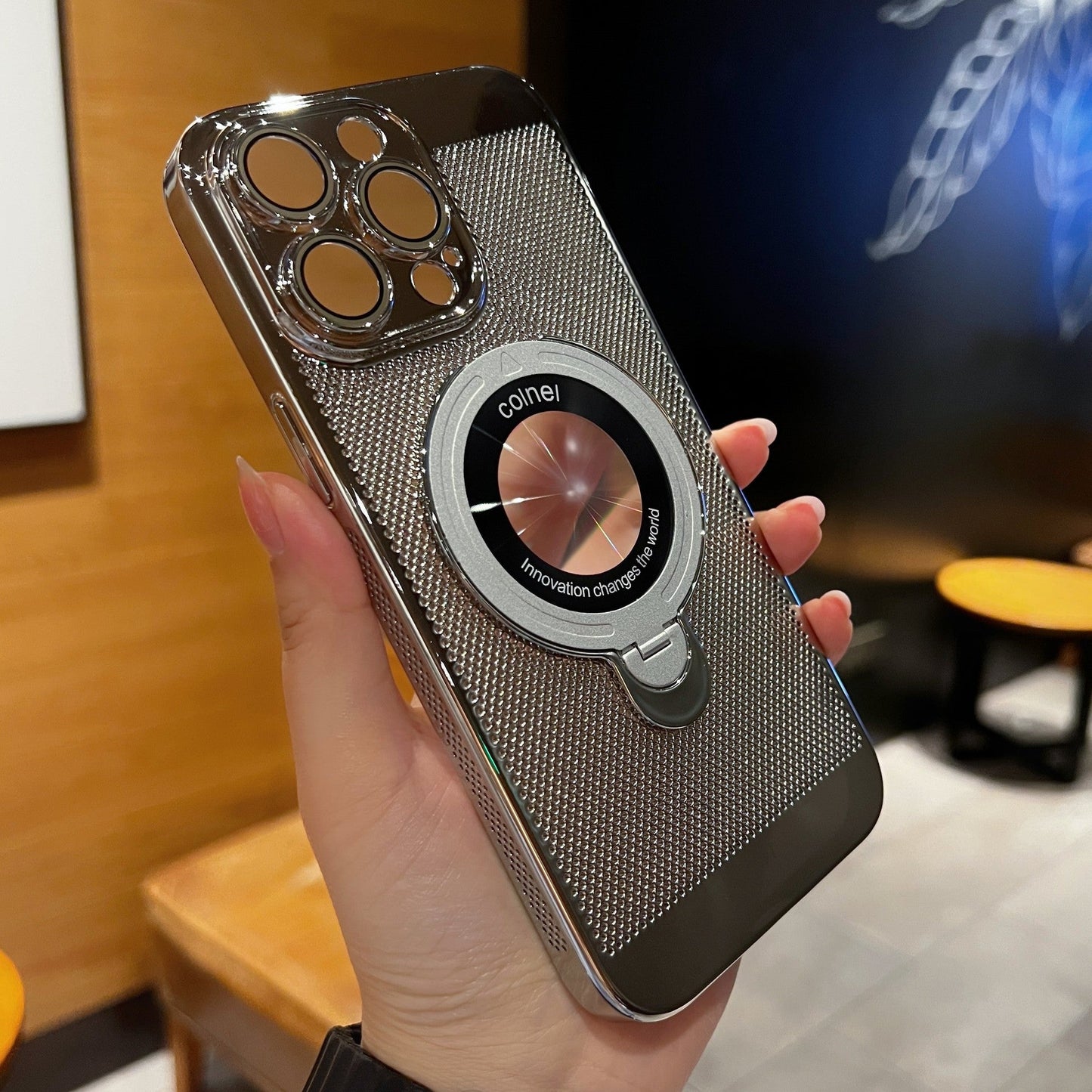 360° roterende telefonveske med stativ, avansert varmespredning og magnetisk ladestøtte