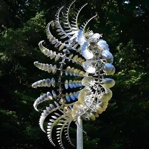 Vintage hagedekorasjoner med vindmølle i jern