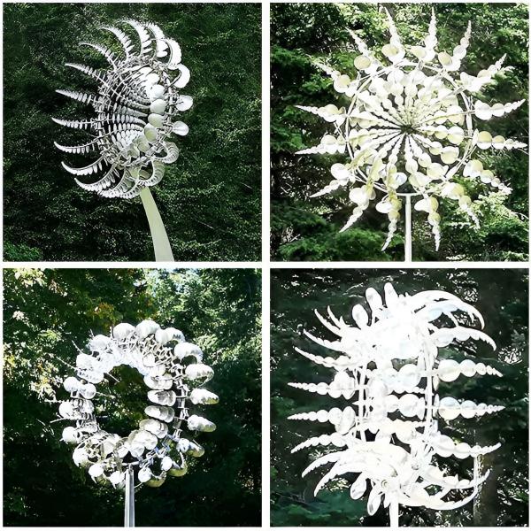 Vintage hagedekorasjoner med vindmølle i jern