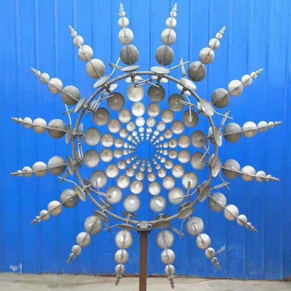 Vintage hagedekorasjoner med vindmølle i jern