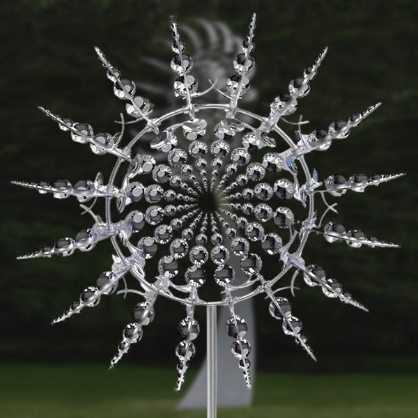 Vintage hagedekorasjoner med vindmølle i jern