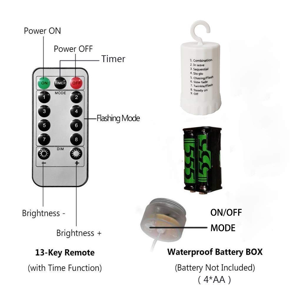 🎄Hengende Starburst Solar Fairy Lights til jul