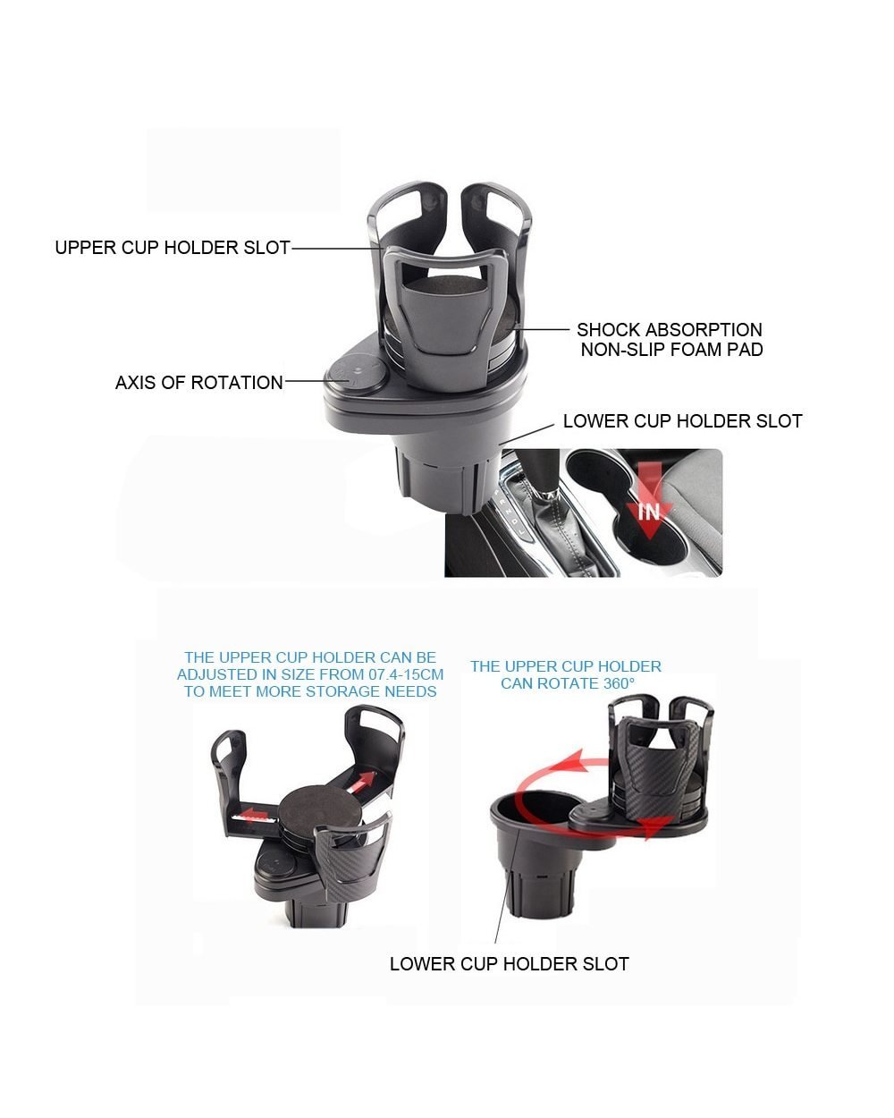 🎁Siste dagskampanje 49% AVSLAG - Allsidig bilkoppholder