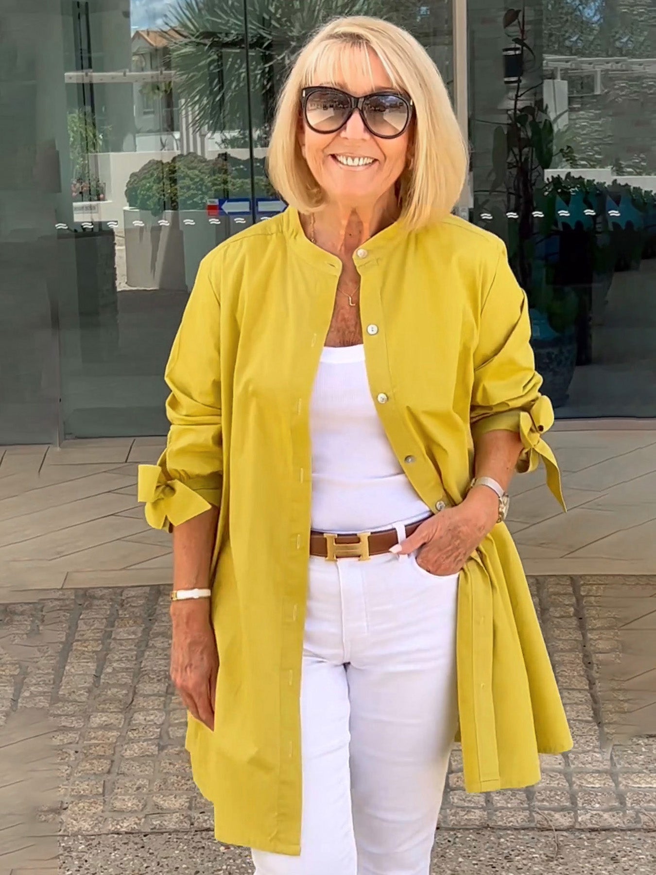 ✨Lange skjortejakker i ensfarget bomull