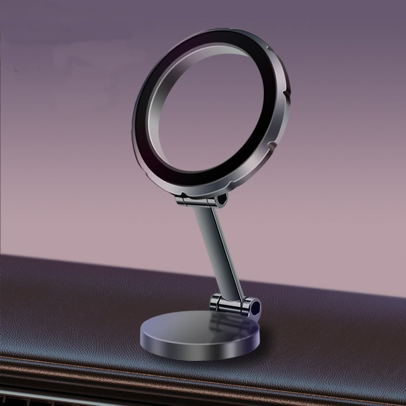 Sammenleggbart, uttrekkbart, roterende, magnetisk telefonstativ for reiser