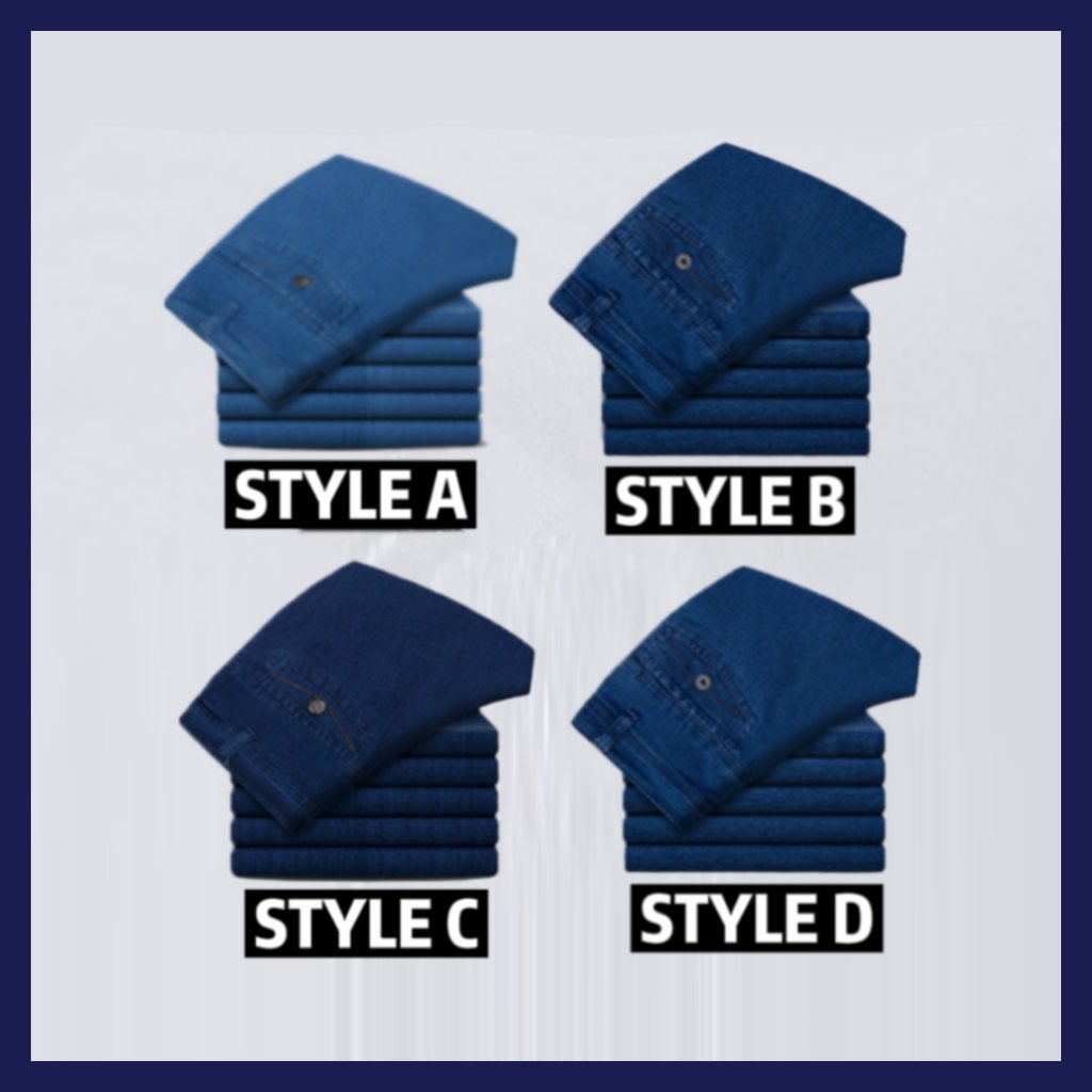 Herrejeans med høy midje og rett snitt