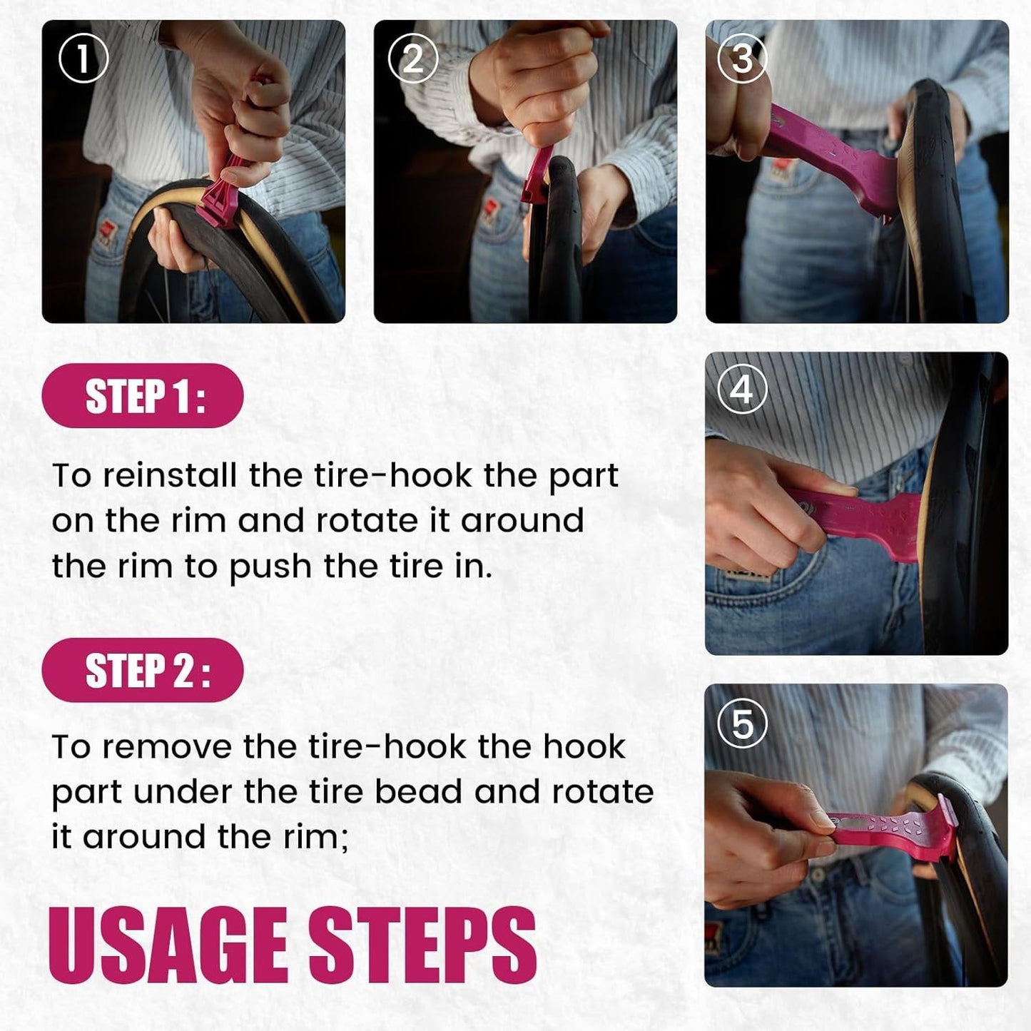 🚵2-i-1 sykkeldekkspak Brechstange👨‍🔧