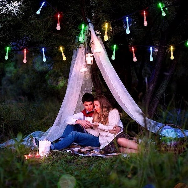 Vanndråpe solcellelys