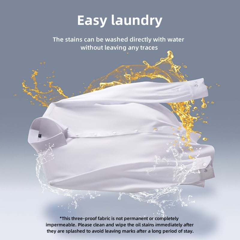 ✨2025 Herre flekkbestandig stretch-antirynkeskjort