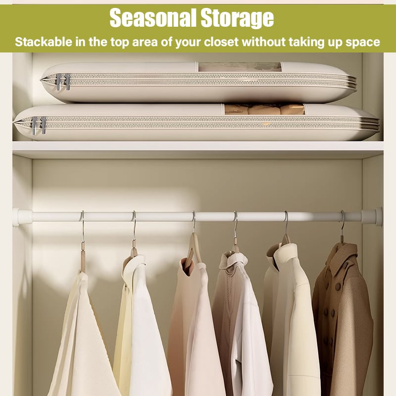 🔥2025 SALG - Plassbesparende hengende klespose med selvkomprimerende glidelås