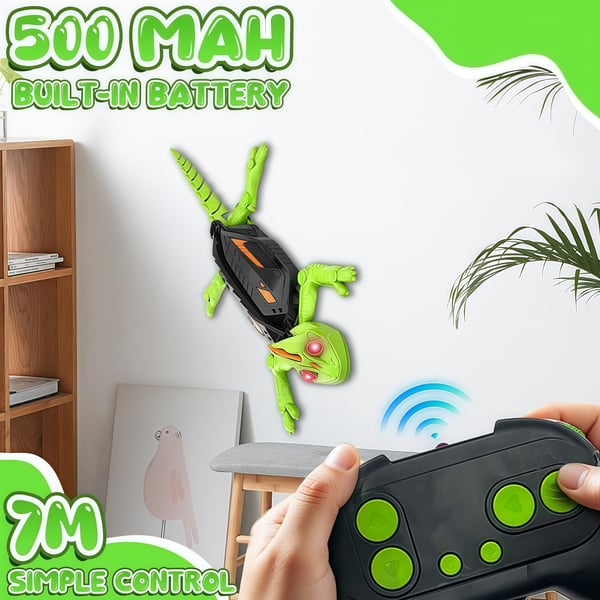 Infrarød veggklatrende gekko RC-leketøy med lys 🦎✨