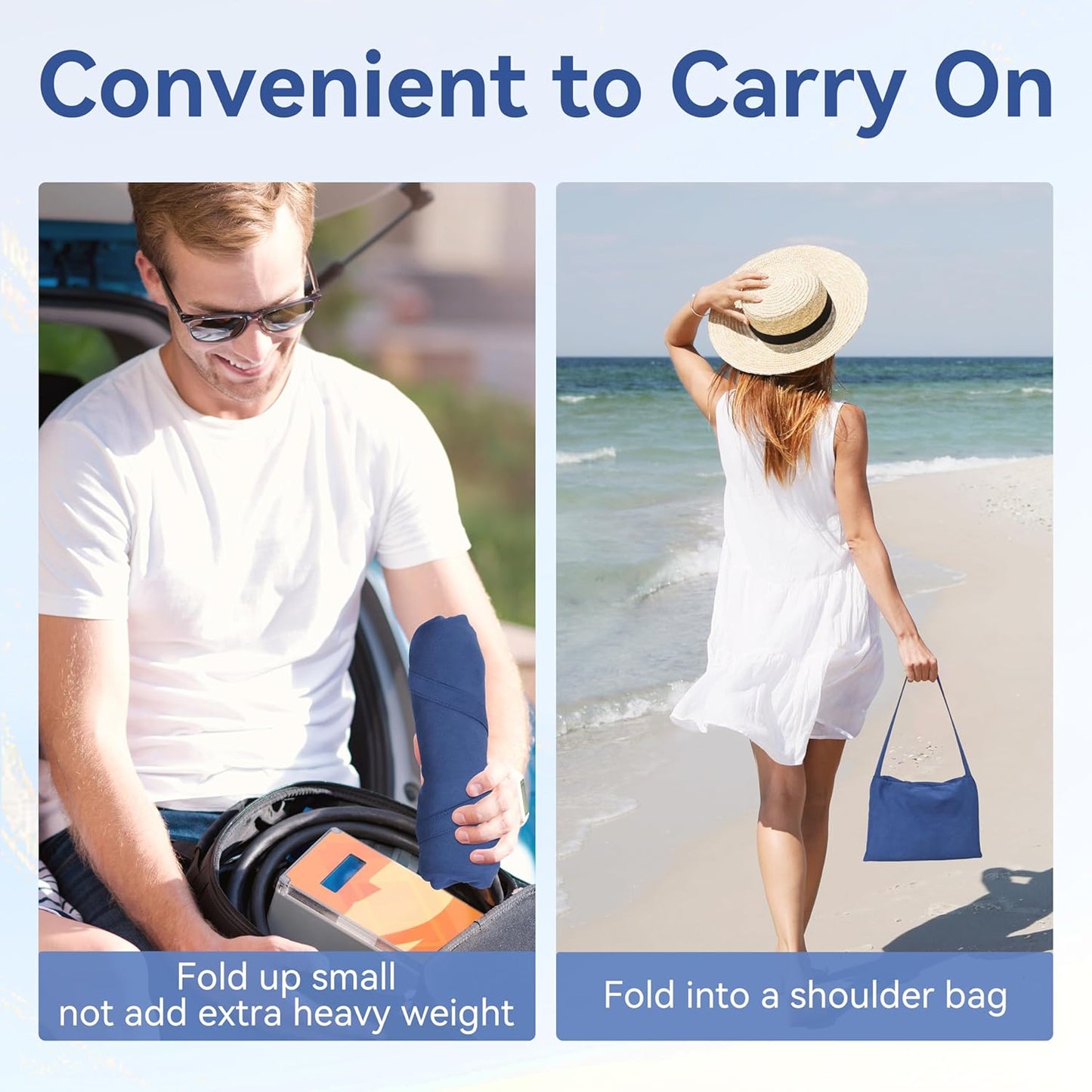 🌞🌊Solsenghåndkle i veske med lommer Oppbevaring