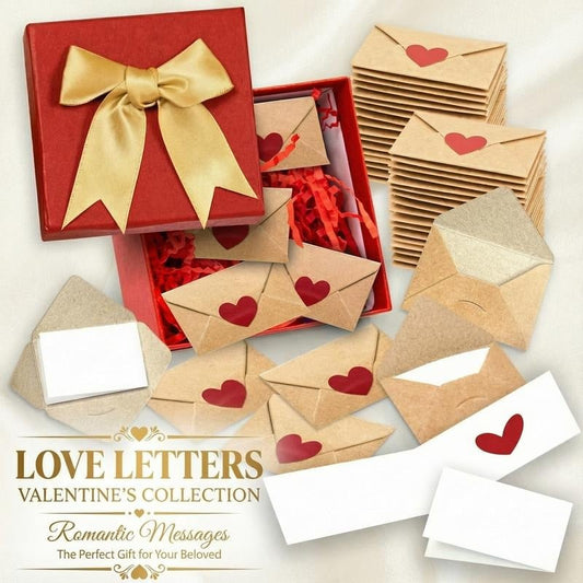 💖Heit Valentinsdagstilbud🌹DIY Love Letter Box – Mini blanke kort og konvolutter ✨💖