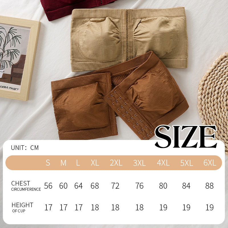 Stor stroppeløs BH med pustende lukking foran