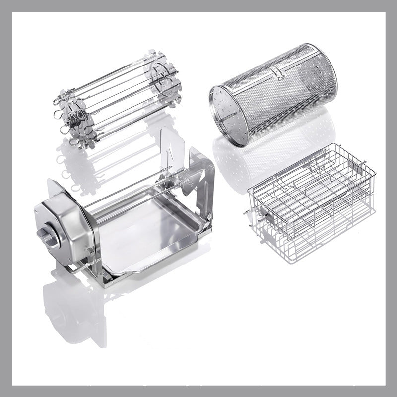 Roterende grill i rustfritt stål