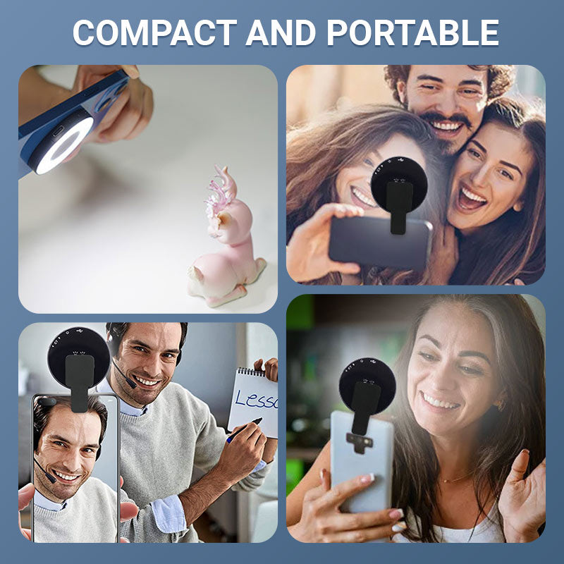 Magnetisk påfyllingslys for ringetelefon med klips