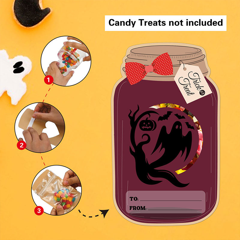 Halloween DIY håndverkskort for barn