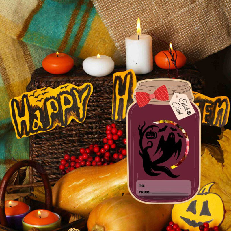 Halloween DIY håndverkskort for barn