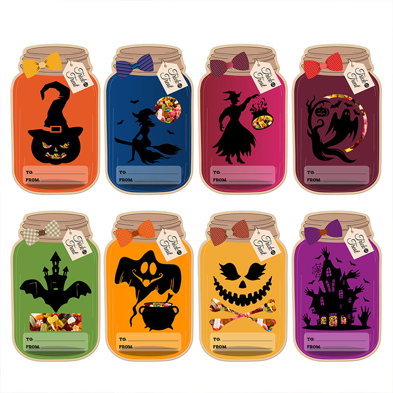 Halloween DIY håndverkskort for barn