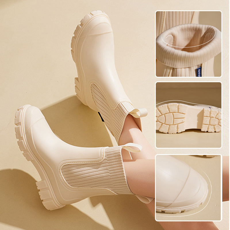 （Gratis frakt）Vanntette, sklisikre, mellomlange støvletter med tykk såle🎁Tidlig julesalg - 49 % rabatt🎅