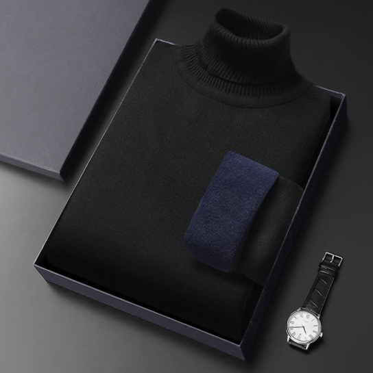 {Gratis Frakt}Høykvalitets Turtleneck Kashmirgenser For Menn Om Vinteren