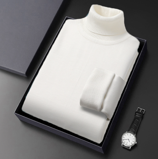 {Gratis Frakt}Høykvalitets Turtleneck Kashmirgenser For Menn Om Vinteren