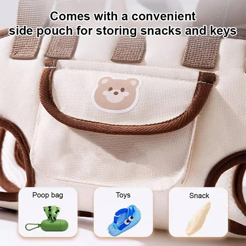 Bærbar, pustende bæresele og ryggsekk for kjæledyr