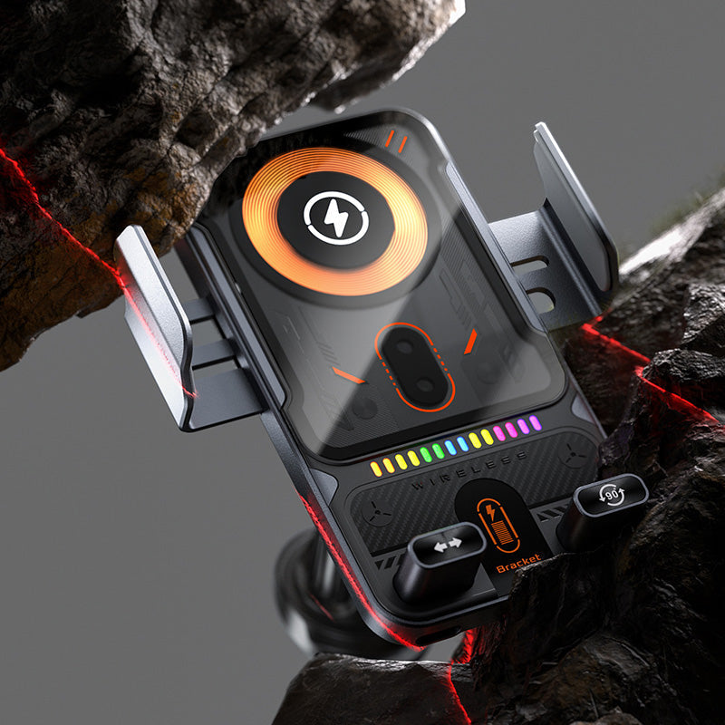 🔥HOT SALE 50% OFF🎁⚡Over 50.000 solgte! 📱Smart 2-i-1 roterende mobiltelefonholder og trådløs lader i bilen⚡